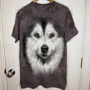 The Mountain Husky Dog Large Graphic Tie Dye Tshirt Vincent Hie 2013 Size Medium